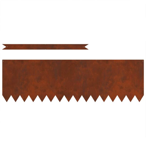 vidaXL Borde de C&eacute;sped 50 pcs Marr&oacute;n 100 x 0.05 x 20 cm