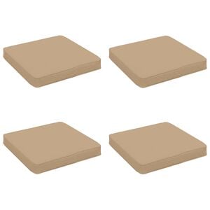 vidaXL Cojines de Asiento de 4 Piezas VUGHT 4 pcs 100% Poli&eacute;ster Arena