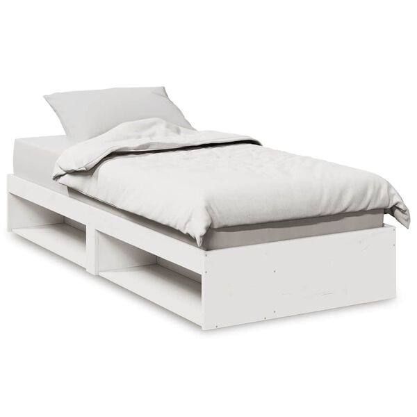 vidaXL Sof&aacute; cama sin colch&oacute;n madera maciza de pino blanco 90x190 cm