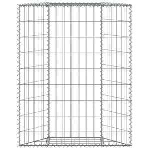 vidaXL Arriate de gaviones de trapecio acero galvanizado 80x20x100 cm