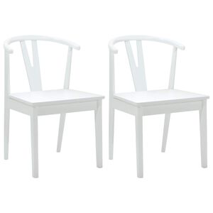 vidaXL Silla de comedor 2 uds. Madera de Caucho S&oacute;lido y