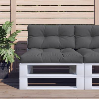 vidaXL Cojín para sofá de palets tela gris antracita 80x40x12 cm