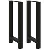 vidaXL Patas para mesa de bar negras (2 unidades, 40 x 90-91 cm, acero)