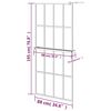 vidaXL Mampara ducha con estante vidrio ESG y aluminio negro 90x195 cm