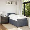 vidaXL Cama box spring con colch&oacute;n terciopelo gris oscuro 100x200 cm