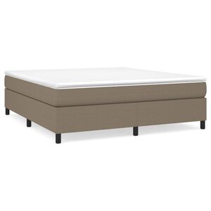 vidaXL Estructura de cama con somier tela gris taupe 180x200 cm