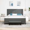 vidaXL Cama tipo Box Spring con colch&oacute;n Gris oscuro 180 x 200 cm tela