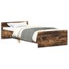 vidaXL Estructura cama sin colch&oacute;n madera roble ahumado 75x190 cm