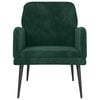 vidaXL Sill&oacute;n de terciopelo verde oscuro 62x79x79 cm