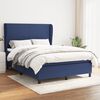 vidaXL Cama box spring con colch&oacute;n tela azul 140x200 cm