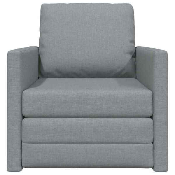 vidaXL Sof&aacute; cama de suelo 2 en 1 tela gris claro 112x174x55 cm