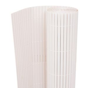 vidaXL Valla de jard&iacute;n de doble cara 90x300 cm blanca