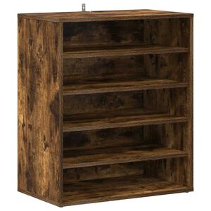 vidaXL Mueble zapatero madera contrachapada roble ahumado 60x35x70 cm