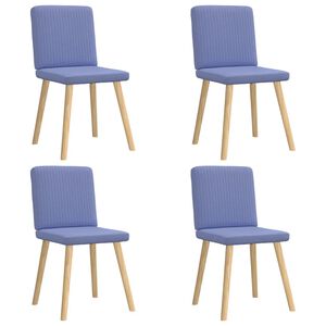 vidaXL Sillas de comedor 4 uds tela azul jeans