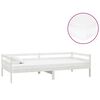 vidaXL Sof&aacute; cama con colch&oacute;n madera de pino maciza blanco 90x200 cm