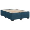 vidaXL Cama box spring con colch&oacute;n terciopelo azul 160x200 cm
