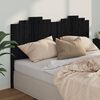 vidaXL Cabecero de cama madera maciza de pino negro 186x4x110 cm