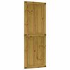 vidaXL Puerta de granero CORONA madera maciza pino 80x210 cm