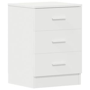 vidaXL Mesita de noche madera contrachapada blanco 38x35x56 cm