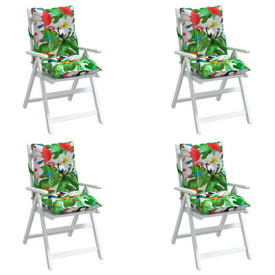 vidaXL Cojines para silla respaldo bajo 4 uds tela Oxford multicolor