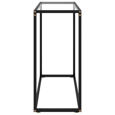 vidaXL Mesa consola vidrio templado transparente 80x35x75 cm