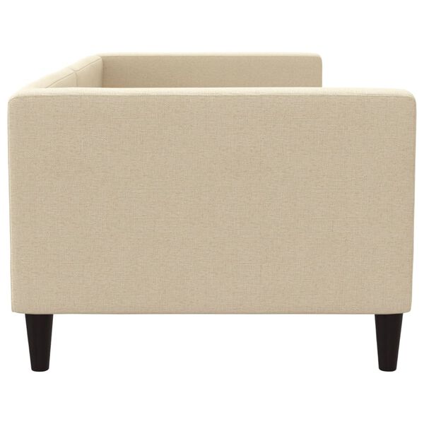 vidaXL Sofá cama sin colchón tela crema 80x200 cm