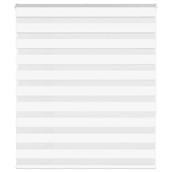 vidaXL Estor cebra blanco 120x150 cm tejido ancho 115,9 cm poliéster