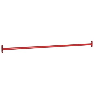 vidaXL Barras de gimnasia 3 piezas 125 cm acero rojo