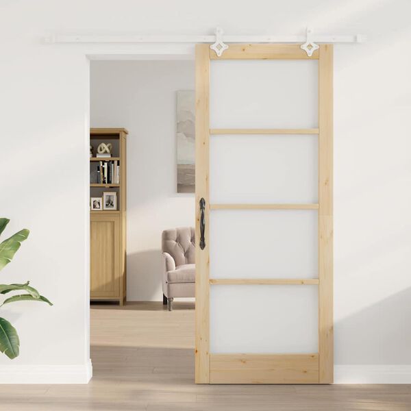 vidaXL Puerta Corredera Natural 86 x 211 cm