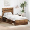 vidaXL Estructura de cama con cabecera Madera vieja 90 x 190 cm