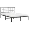 vidaXL Estructura cama sin colch&oacute;n con cabecero metal negro 140x190 cm