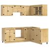 vidaXL Armario SKI 8 uds. Marr&oacute;n Miel Madera de pino macizo