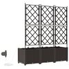 vidaXL Macetero de Jard&iacute;n 3 pcs Marr&oacute;n Acero