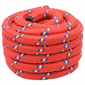 vidaXL Cuerda para barco 4 mm 25 m Rojo