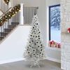 vidaXL &Aacute;rbol de Navidad con 300 LED con soporte Plateado 240 cm PET