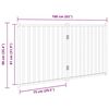 vidaXL Puerta de perros plegable 2 paneles madera abeto marr&oacute;n 160 cm