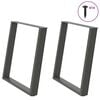 vidaXL Patas para mesa de comedor en forma de U (2 unidades), antracita, 80 x (72-73) cm, acero