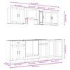 vidaXL Conjunto de armarios de cocina "Porto" de 8 piezas de madera de ingenier&iacute;a de roble Sonoma