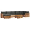 vidaXL Conjunto de sof&aacute;s de exterior 8 uds. Natural y Antracita