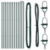 vidaXL Poste de Valla 13 pcs Verde Acero