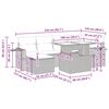 vidaXL Set de sof&aacute;s de jard&iacute;n 7 pzas con cojines rat&aacute;n sint&eacute;tico gris