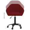 vidaXL Sillas de comedor giratorias 6 unidades terciopelo rojo tinto