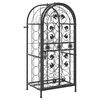vidaXL Botellero para 33 botellas hierro forjado negro 45x36x100 cm