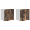 vidaXL Armario de Pared PORTO 2 pcs Roble ahumado 40 x 31 x 40 cm