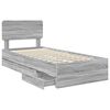 vidaXL Estructura de cama Gris Sonoma 75 x 190 cm Madera de ingenier&iacute;a