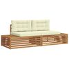 vidaXL 2 uds. Conjunto de sof&aacute;s de exterior Natural y Crema