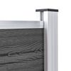 vidaXL Set de paneles de valla WPC negro 699x105 cm