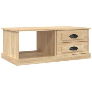 vidaXL Mesa de centro madera contrachapada roble Sonoma 90x50x35 cm