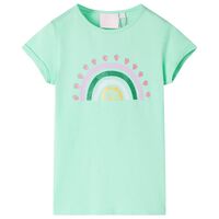 Camiseta infantil verde brillante 92