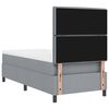 vidaXL Cama tipo Box Spring con colch&oacute;n Gris claro 80 x 200 cm tela